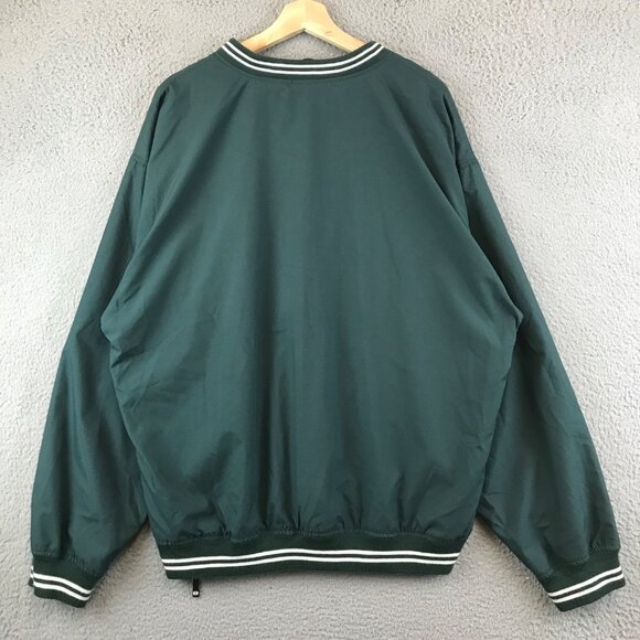 Vintage North Dakota State Bison Jacket Green Windbreaker V neck size XL - Picture 3 of 9